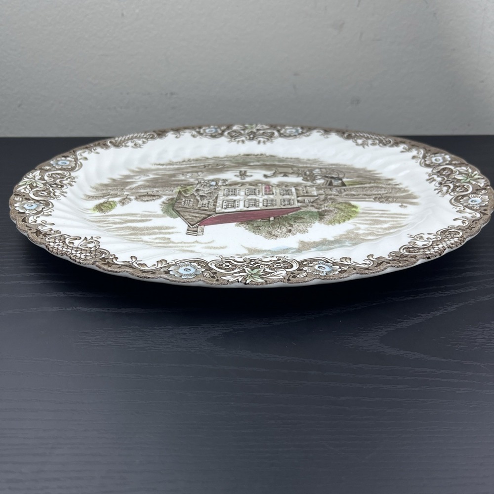 Johnson Brothers Heritage Hall Brown Penn Fieldstone 12" Oval Serving Platter - Picture 4 of 8
